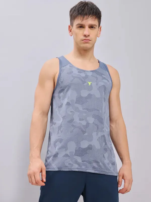 Men Colorblock Slim Fit Crew Neck Innerwear Vest with VENTMESH