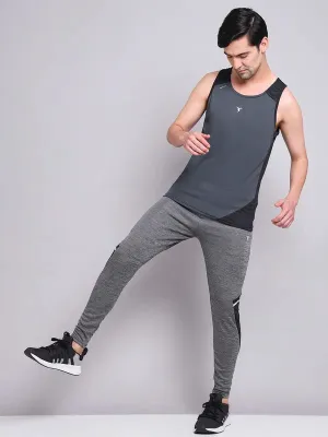 Men Colorblock Slim Fit Scoop Neck Innerwear Vest with TECHNO COOL 