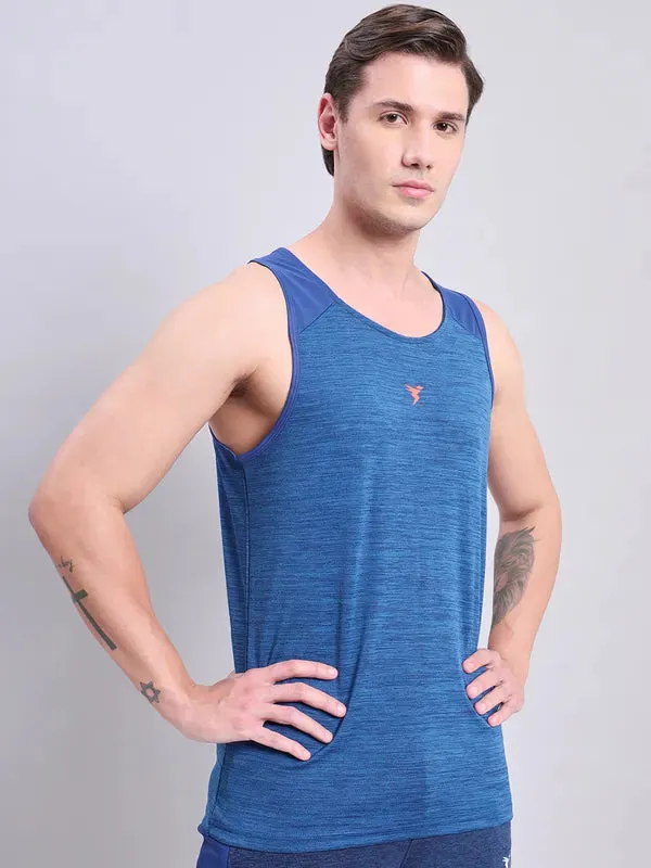 Men Melange Slim Fit Scoop Neck Innerwear Vest with DOUBLE COOL (Pack of 2)