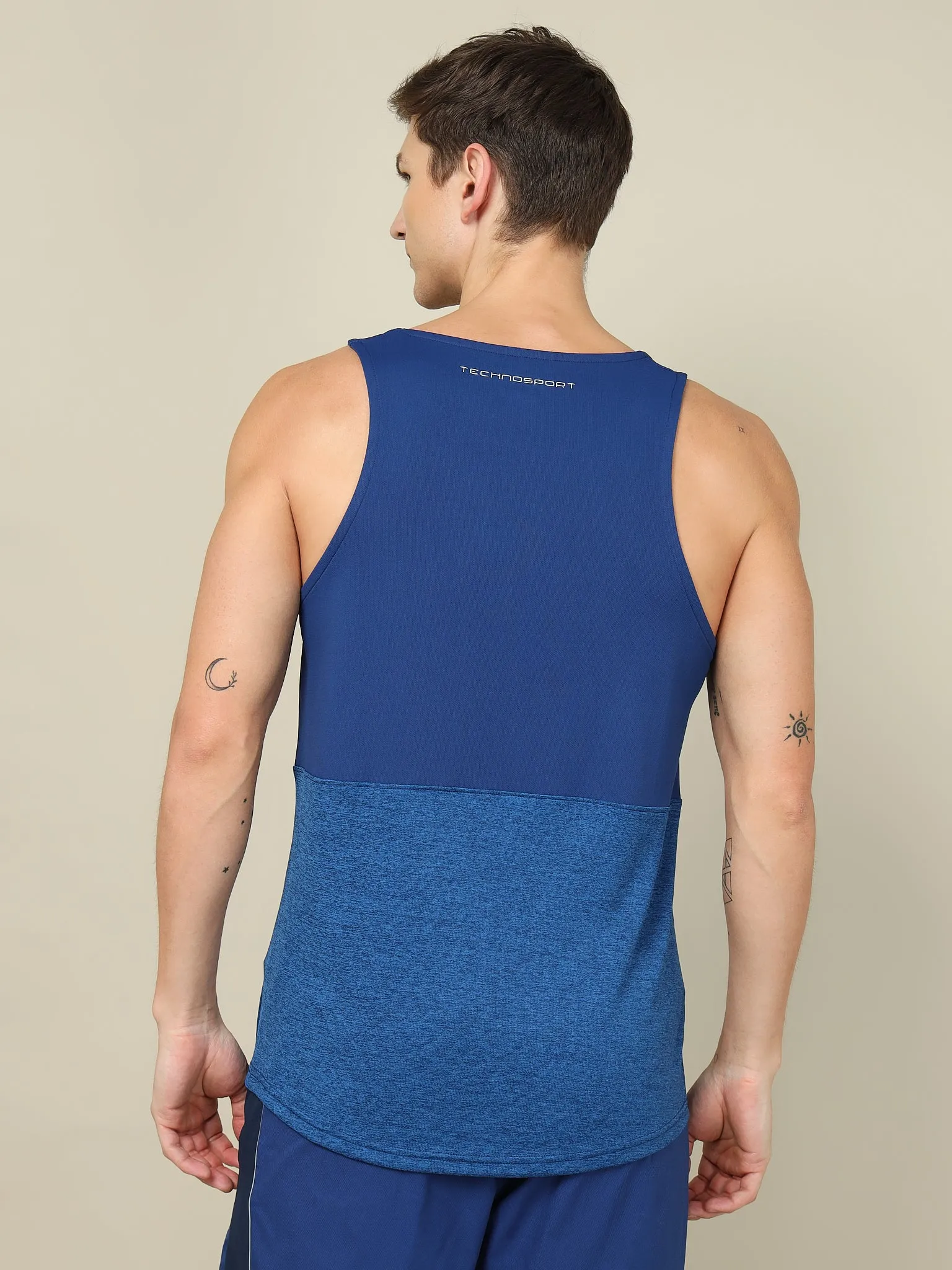 Men Melange Slim Fit Scoop Neck Innerwear Vest with TECHNO COOL  ( Pack of 2)