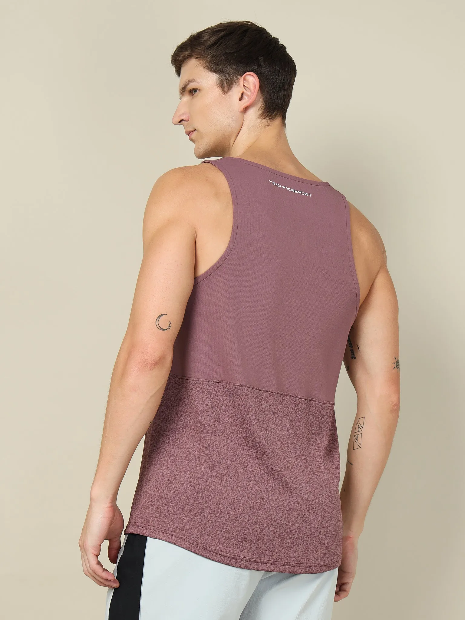 Men Melange Slim Fit Scoop Neck Innerwear Vest with TECHNO COOL  ( Pack of 2)