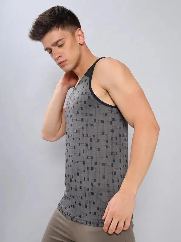 Men Self Design Slim Fit Scoop Neck Innerwear Vest with DOUBLE COOL