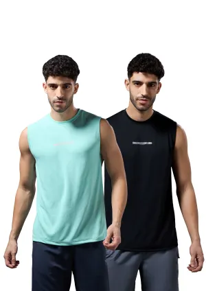 Men Solid Slim Fit Sports Innerwear Vest with TECHNOCOOL  (Pack of 2)