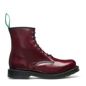 Merlot Vegan Hi-Shine 8 Eye Derby Boot