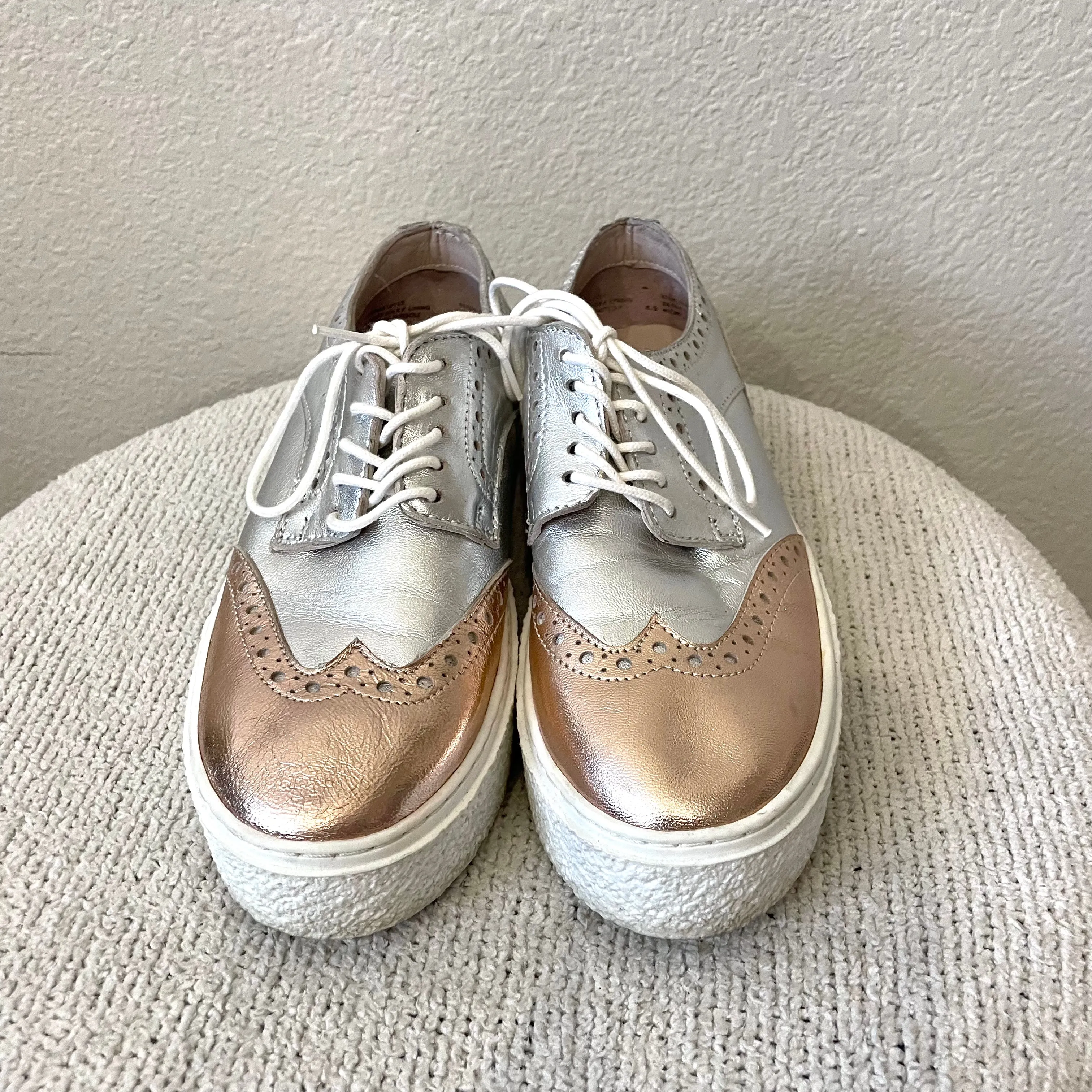 Metallic Platform Sneakers