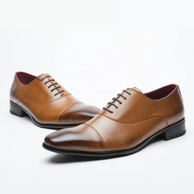 Misalwa Classic Cap Toe Oxford for Formal Dress Job Interview Business Office Shoes for Men Leather 2019