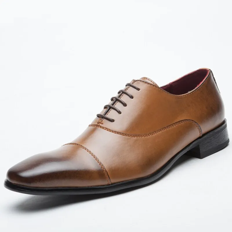 Misalwa Classic Cap Toe Oxford for Formal Dress Job Interview Business Office Shoes for Men Leather 2019