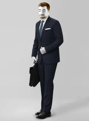 Napolean Dark Blue Wool Suit