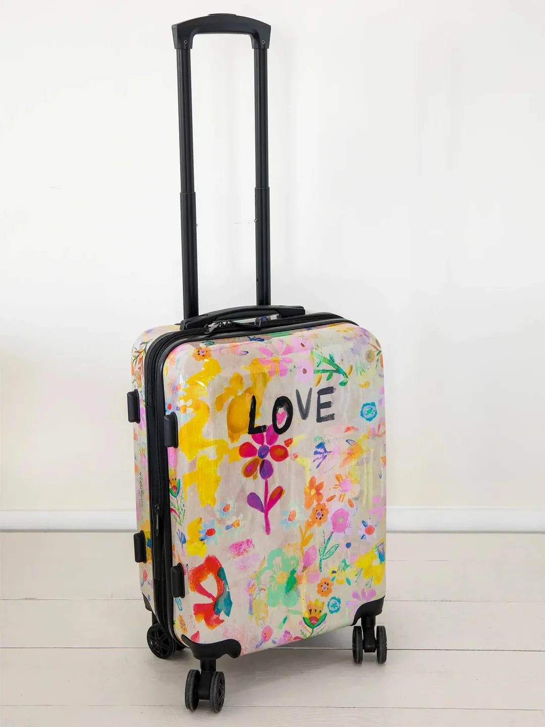 Natural Life Travel Happy Suitcase - Life Is A Canvas Love