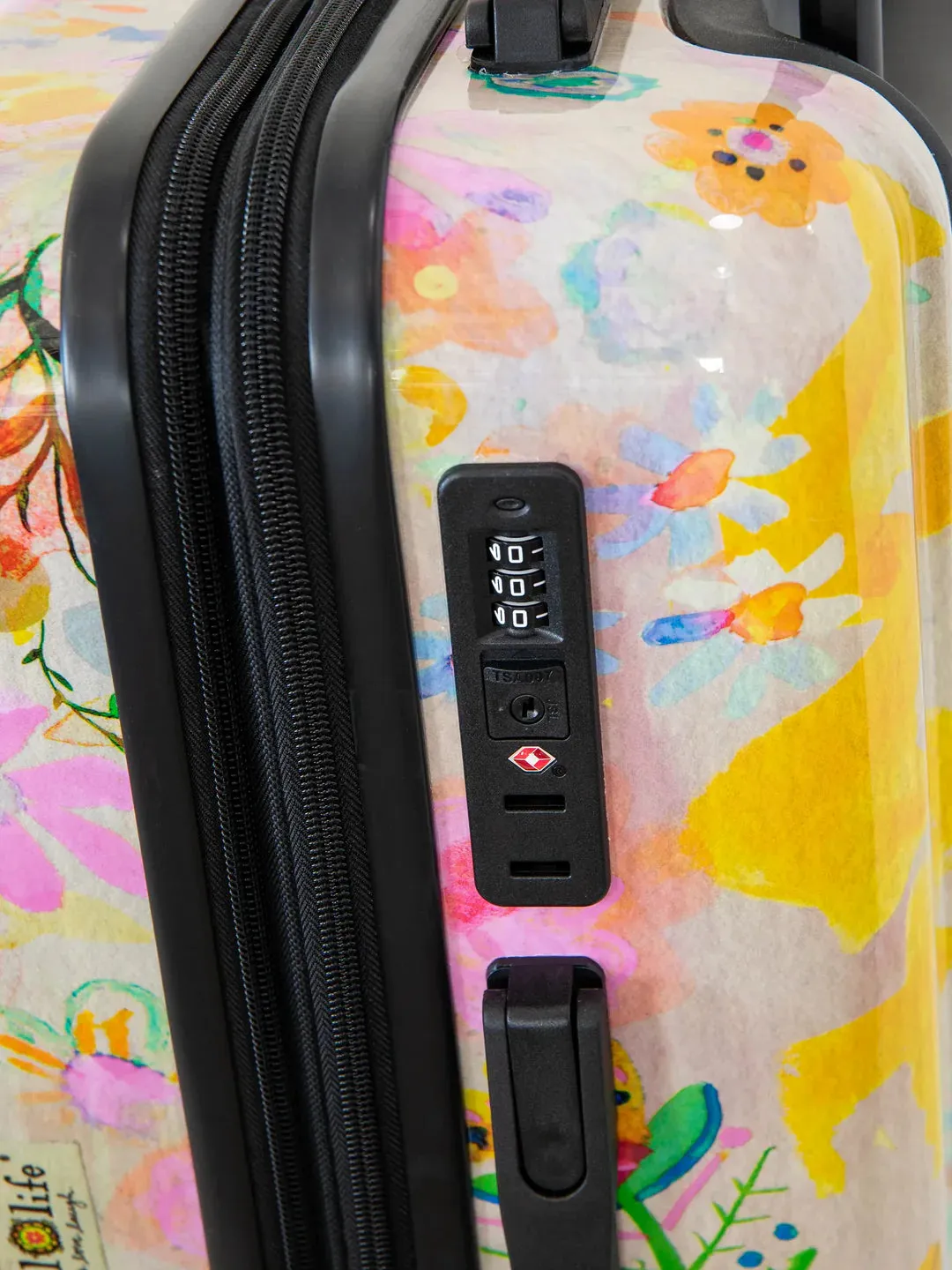 Natural Life Travel Happy Suitcase - Life Is A Canvas Love