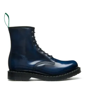 Navy Rub-Off Vegan 8 Eye Derby Boot