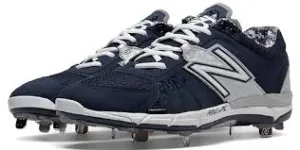 New Balance Low Metal Baseball Cleats - Navy/Silver