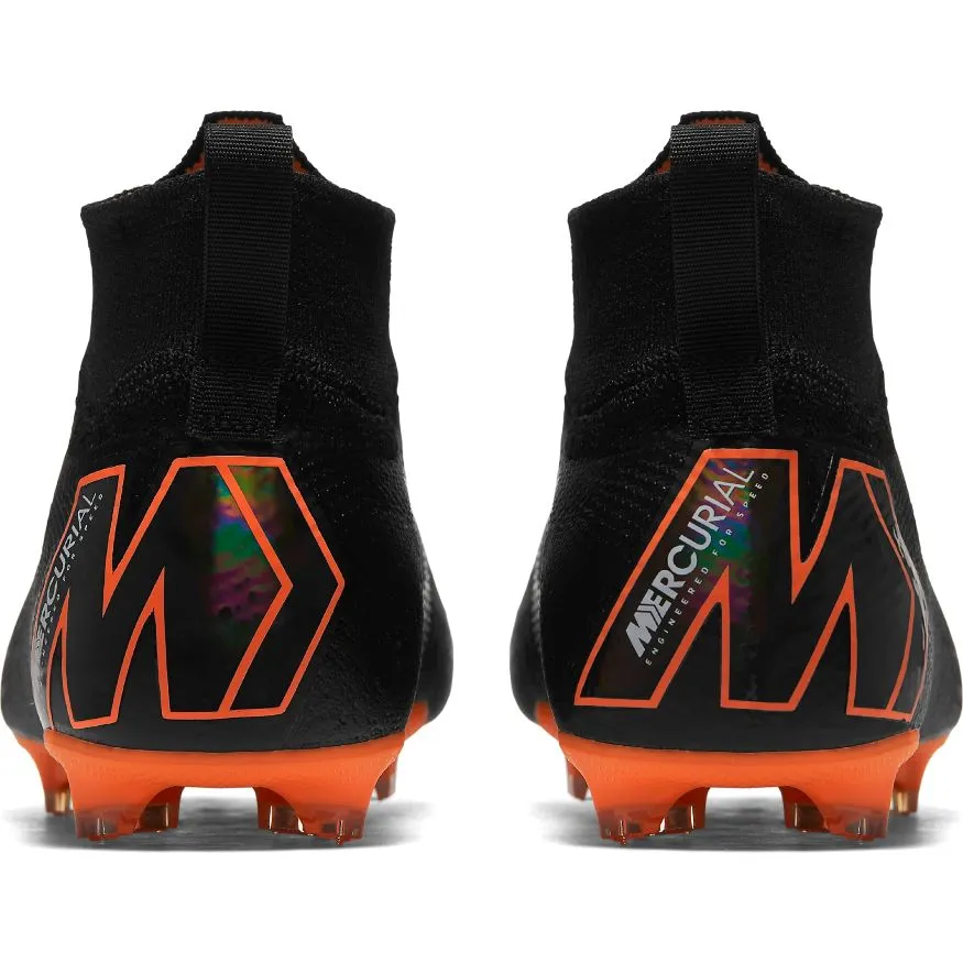 NIKE MERCURIAL JR SUPERFLY 360 ELITE FG-BLACK/TOTAL ORANGE/WHITE