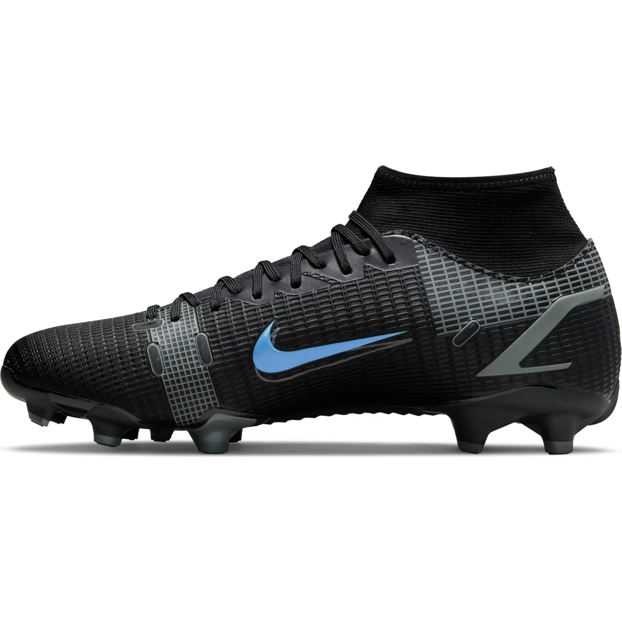 Nike Mercurial Superfly 8 Academy MD Multi-Ground Football Boots Black/Black/Iroman Grey