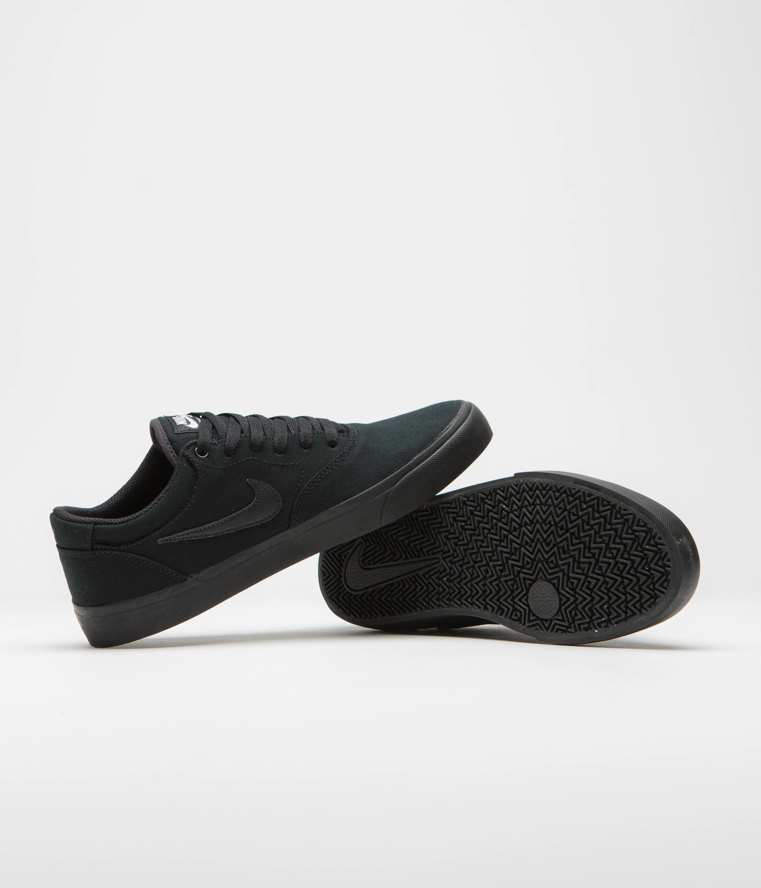 Nike SB Chron 2 Canvas Shoes - Black / Black - Black