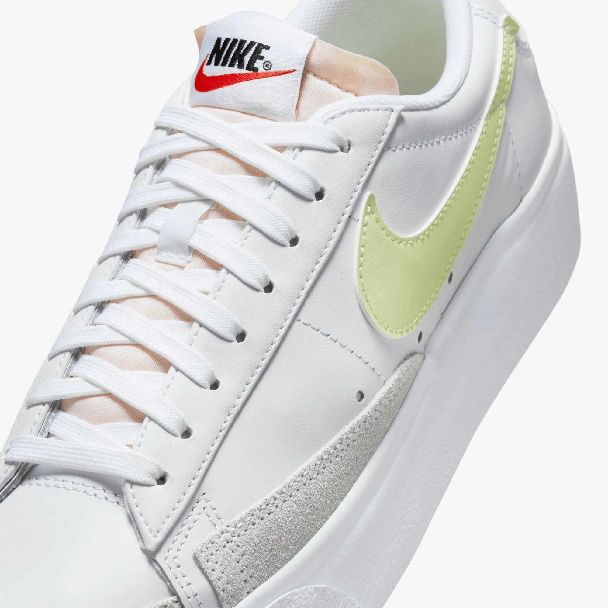 NIKE | WMN'S BLAZER LOW PLATFORM { WHITE/LIFE LIME-TM ORANGE-BLACK