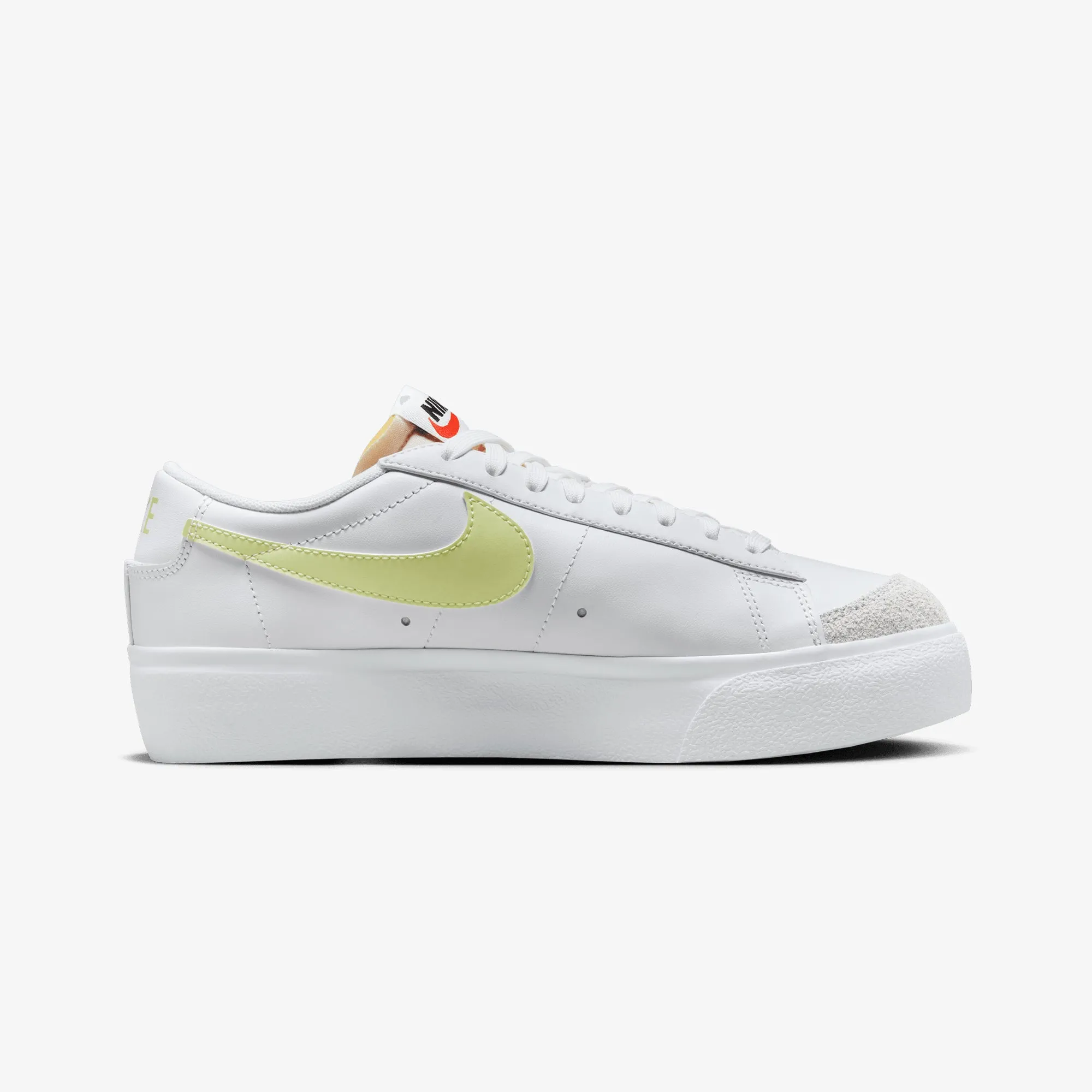 NIKE | WMN'S BLAZER LOW PLATFORM { WHITE/LIFE LIME-TM ORANGE-BLACK