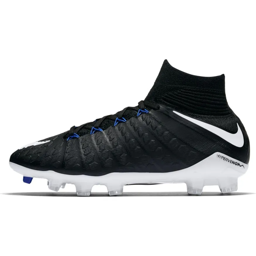 Nike Youth Hypervenom Phantom III Dynamic Fit FG - Black/White