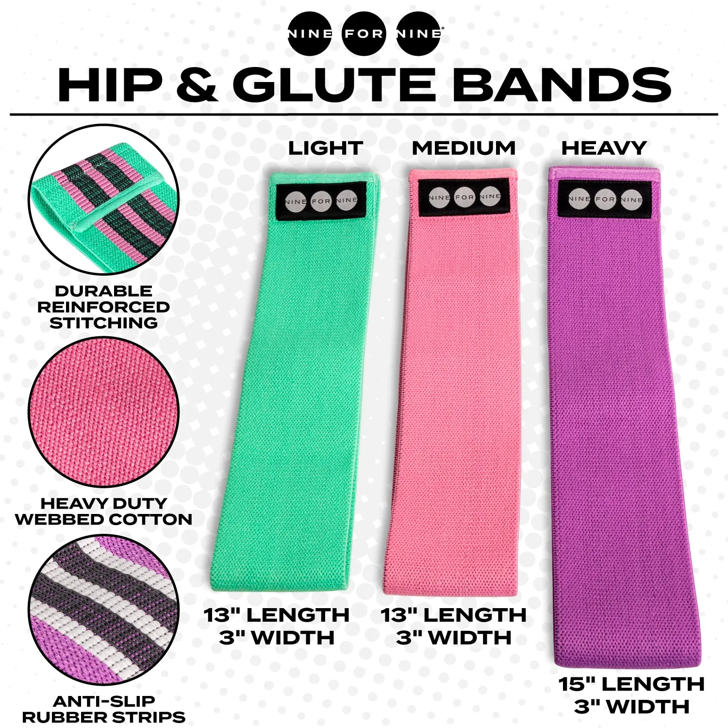 Nine For Nine Hip & Glute Bands