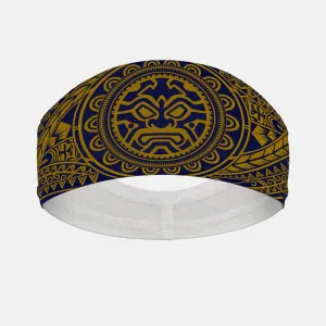 Oceanic Warrior Gold Navy Skull Wrap