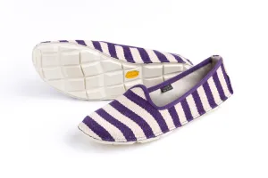 One Quarter Womens Stripes White Purple