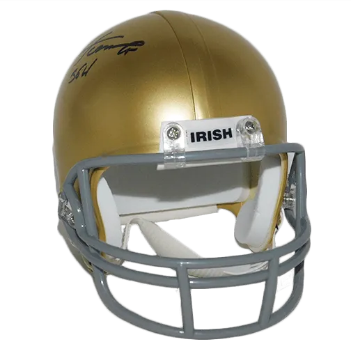 Paul Hornung Notre Dame Autographed Football Mini Gold Helmet (JSA) 56H Inscription included