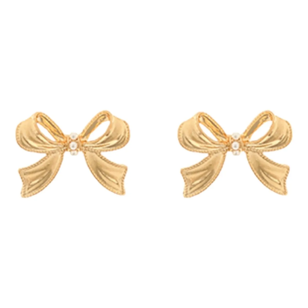 Piper Pearl Accent Bow Earrings