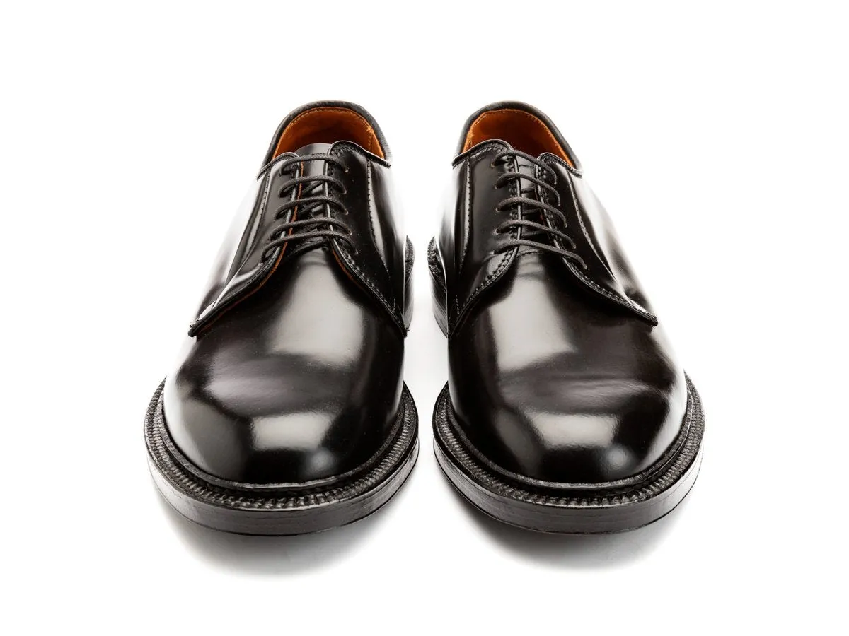 Plain Toe Blucher Black Shell Cordovan E-width