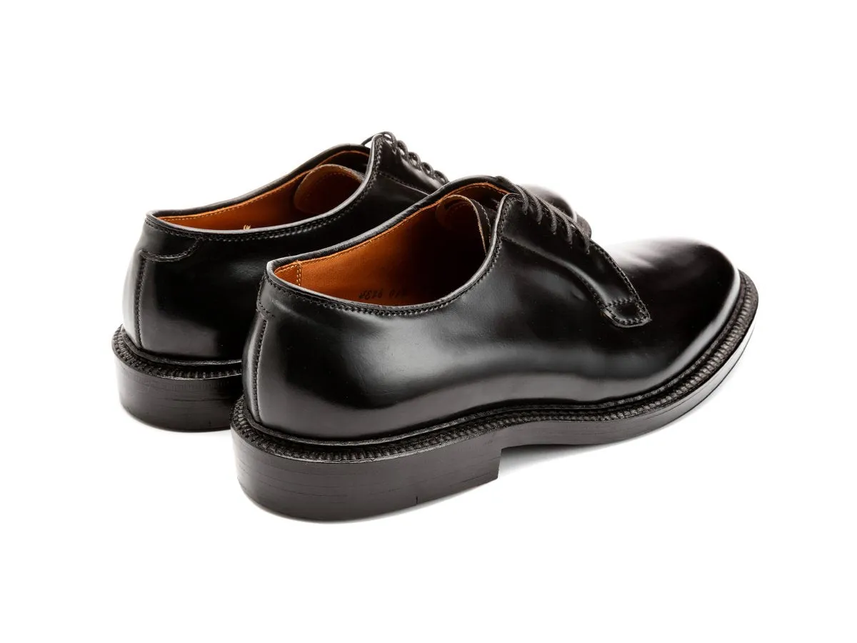 Plain Toe Blucher Black Shell Cordovan E-width