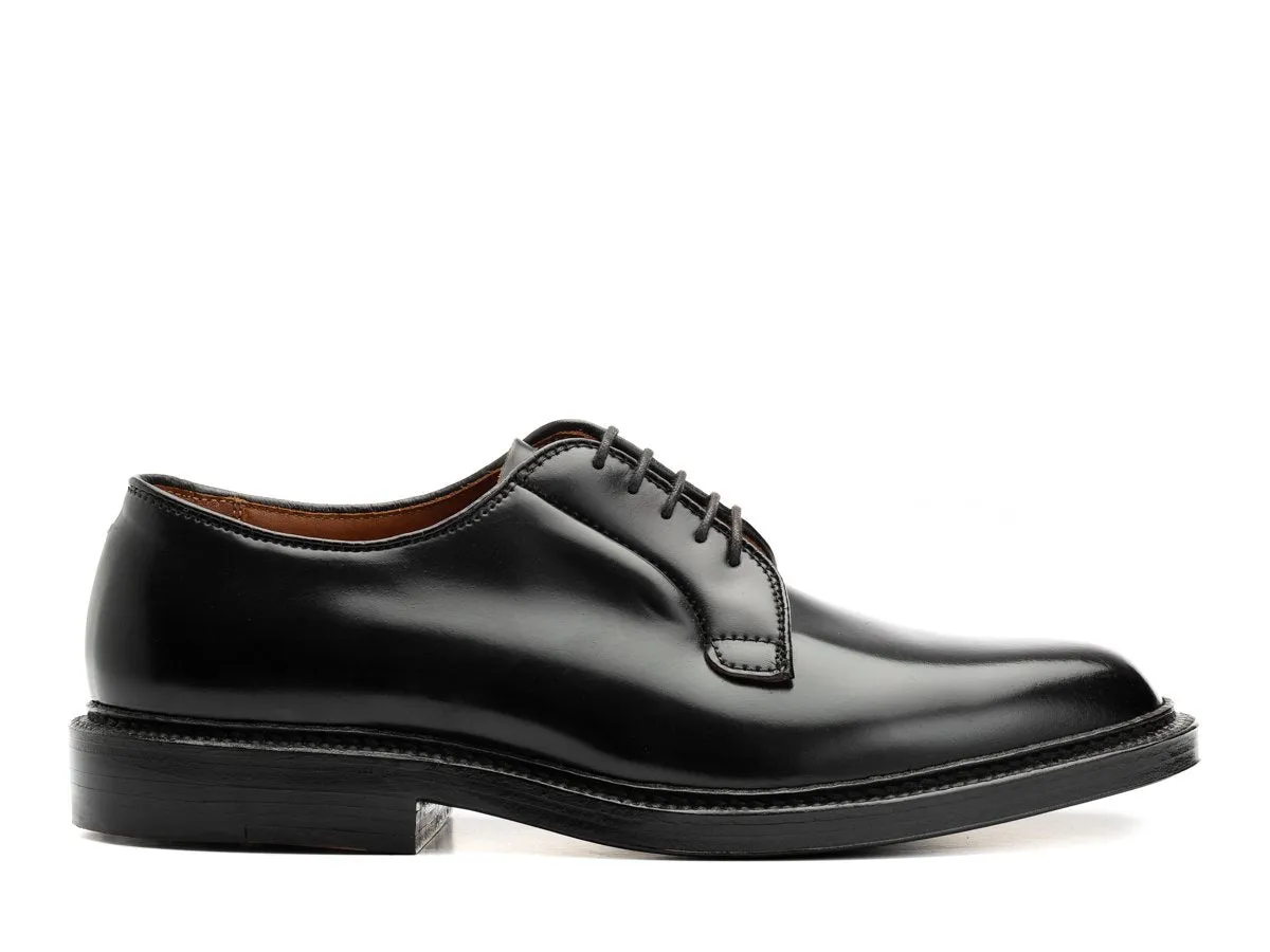 Plain Toe Blucher Black Shell Cordovan E-width