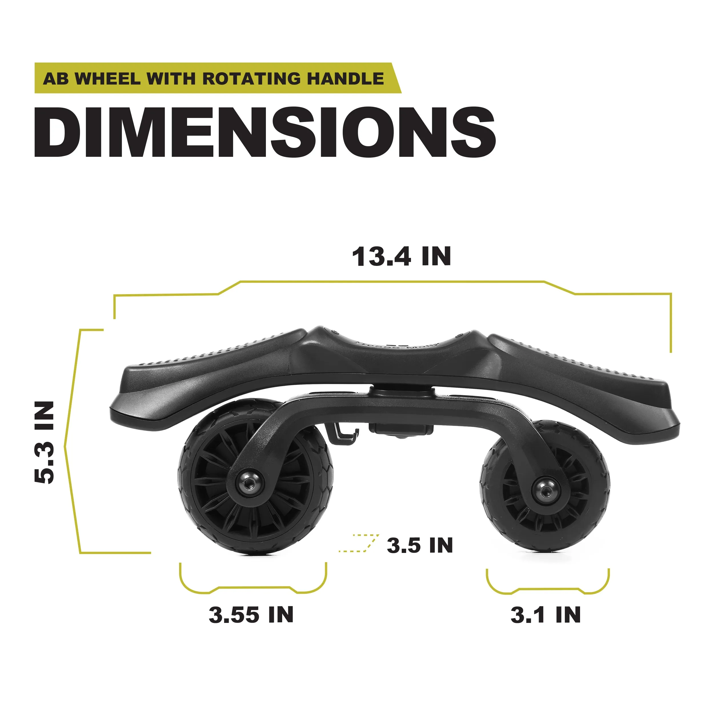 PRCTZ Ab Wheel with Rotating Handle