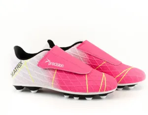 Precision Junior Matrix Football Boot Fuchsia/White/Lime