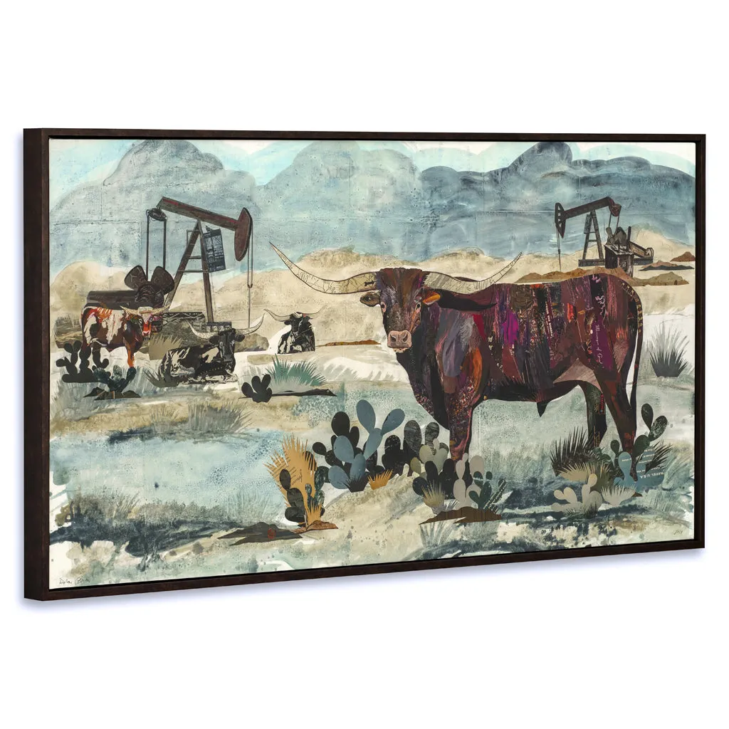 PUMPJACK KING canvas print with float frame