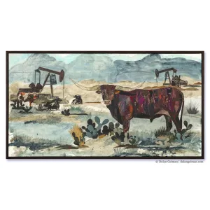 PUMPJACK KING canvas print with float frame