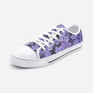 Purple Flower Low Top Canvas Shoes