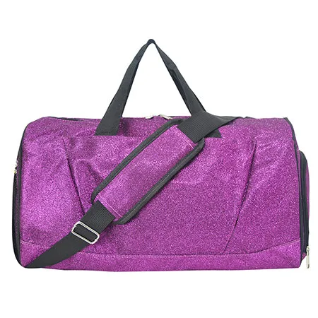 Purple Glitter NGIL Gymnastics Dance and Cheer Duffle Bags