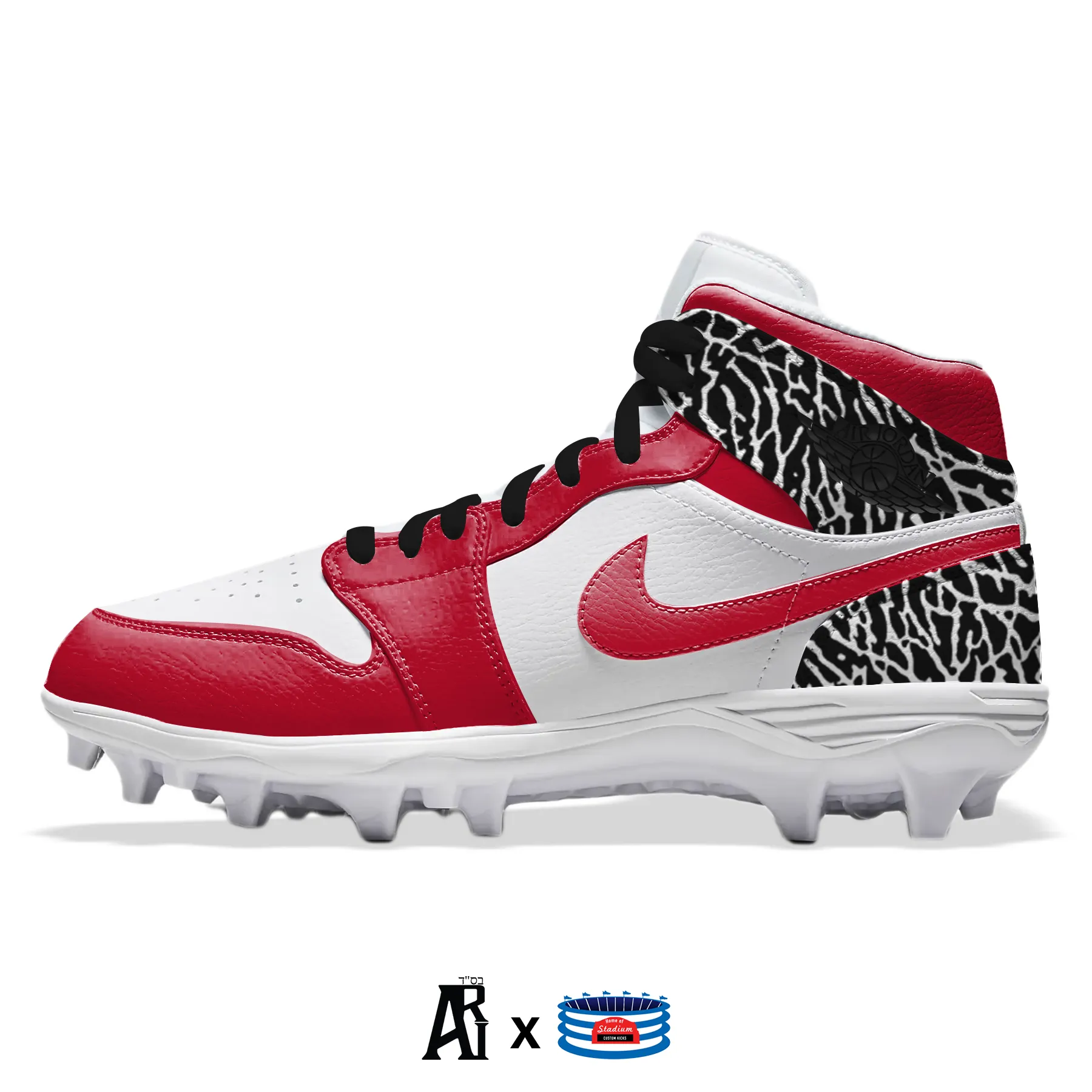 "Atlanta Elephant" Jordan 1 TD Cleats