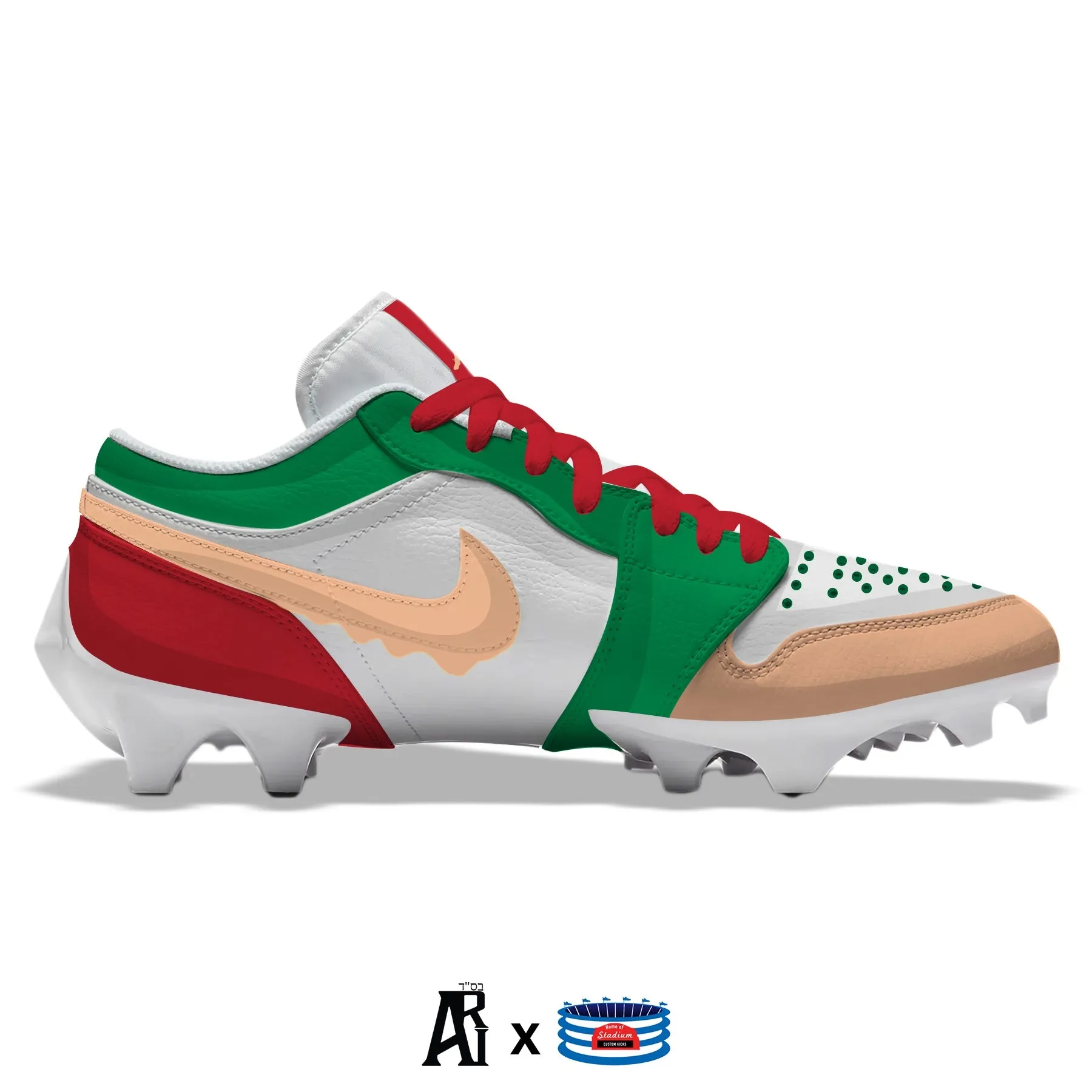 "Glazed Donut” Jordan 1 Vapor Edge Low Cleats