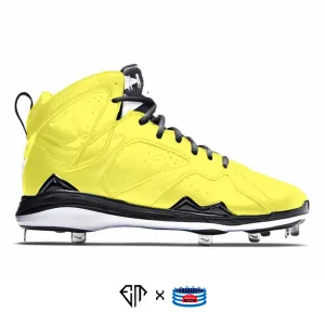 "Metallic Yellow" Jordan 7 Retro Cleats