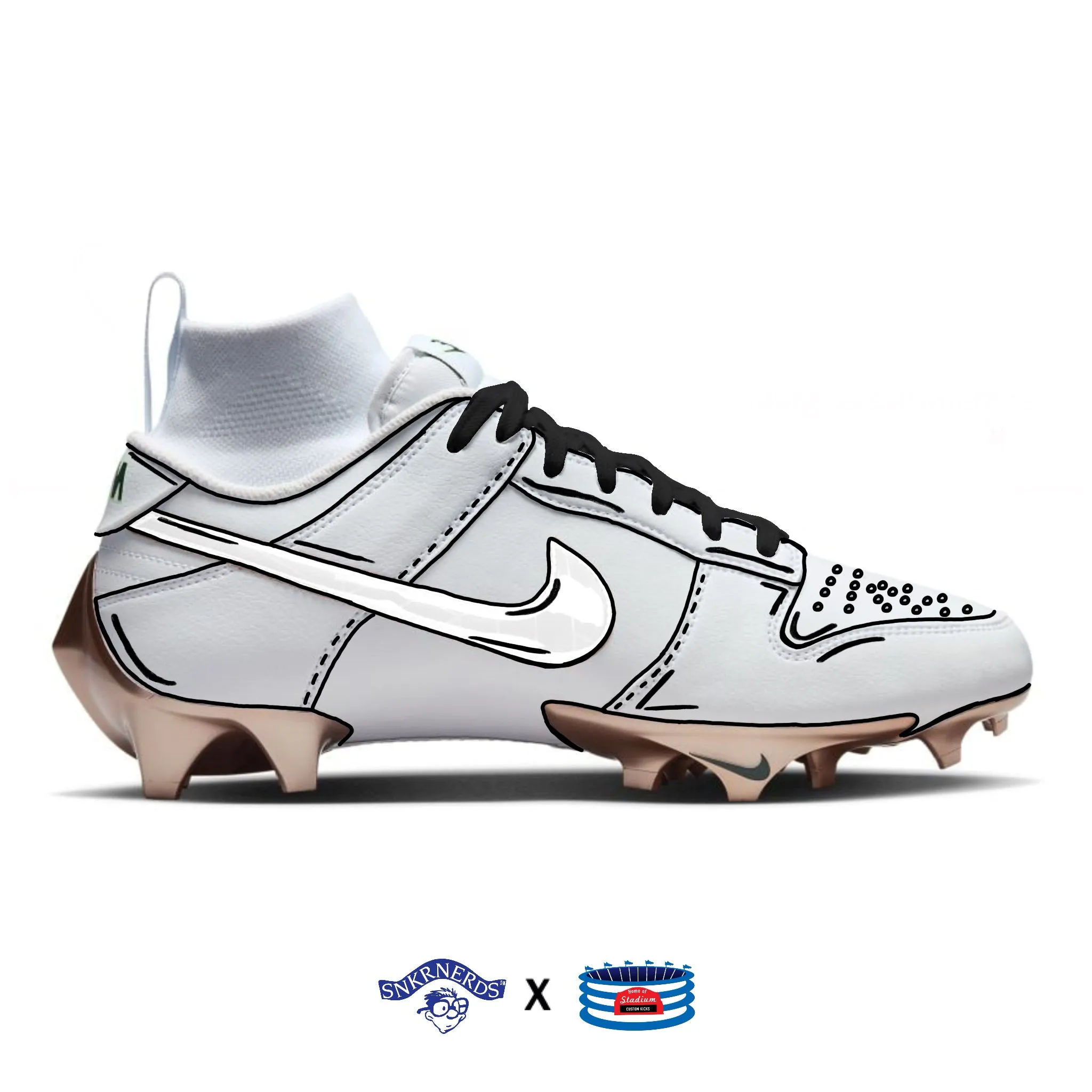 "Sketch" Nike Vapor Edge Dunk Cleats