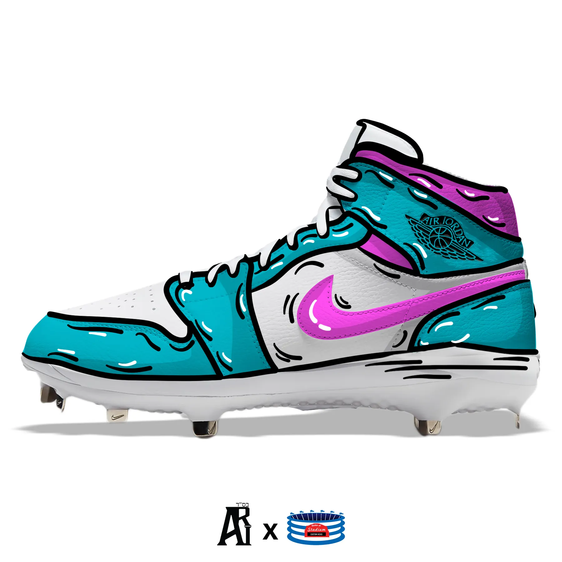 "Vice Cartoon" Jordan 1 Retro Cleats