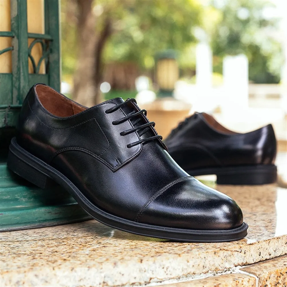 Retro Genuine Leather Derby Shoes for Men