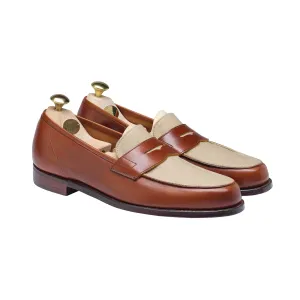 Richmond 2 Tan Burnished Calf & Stone Canvas