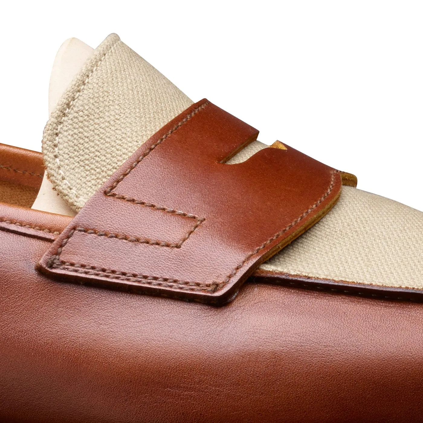 Richmond 2 Tan Burnished Calf & Stone Canvas