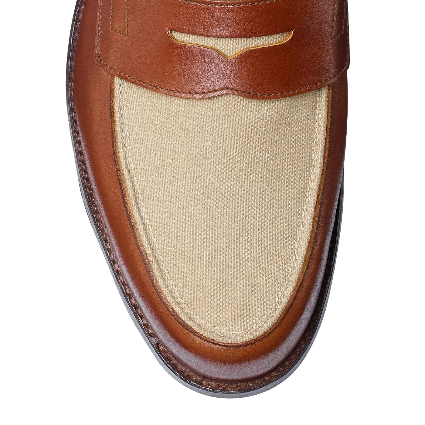 Richmond 2 Tan Burnished Calf & Stone Canvas