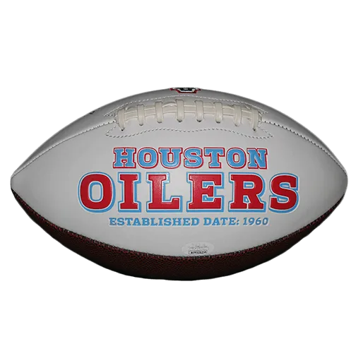 Robert Brazile Houston Oilers Logo Autographed Football (JSA) HOF Inscription Included