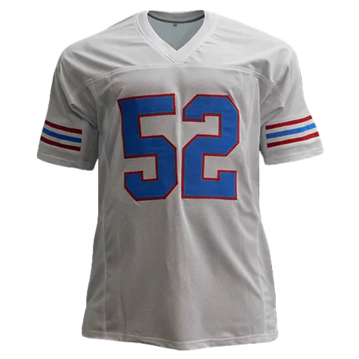 Robert Brazile Pro Style Autographed Football Jersey White (JSA) HOF Inscription Included