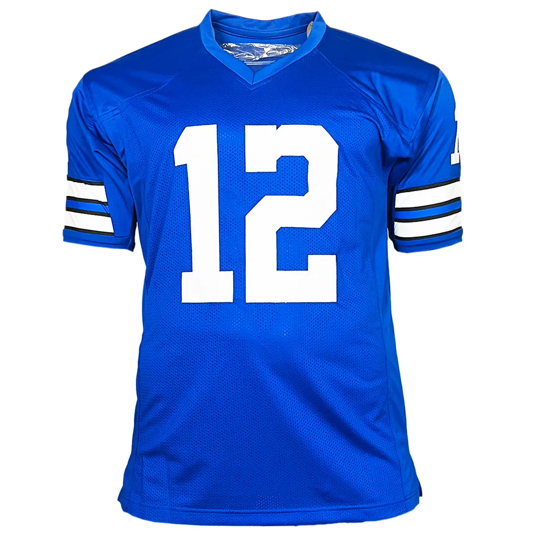 Roger Staubach Unsigned Dallas Royal Blue Football Jersey