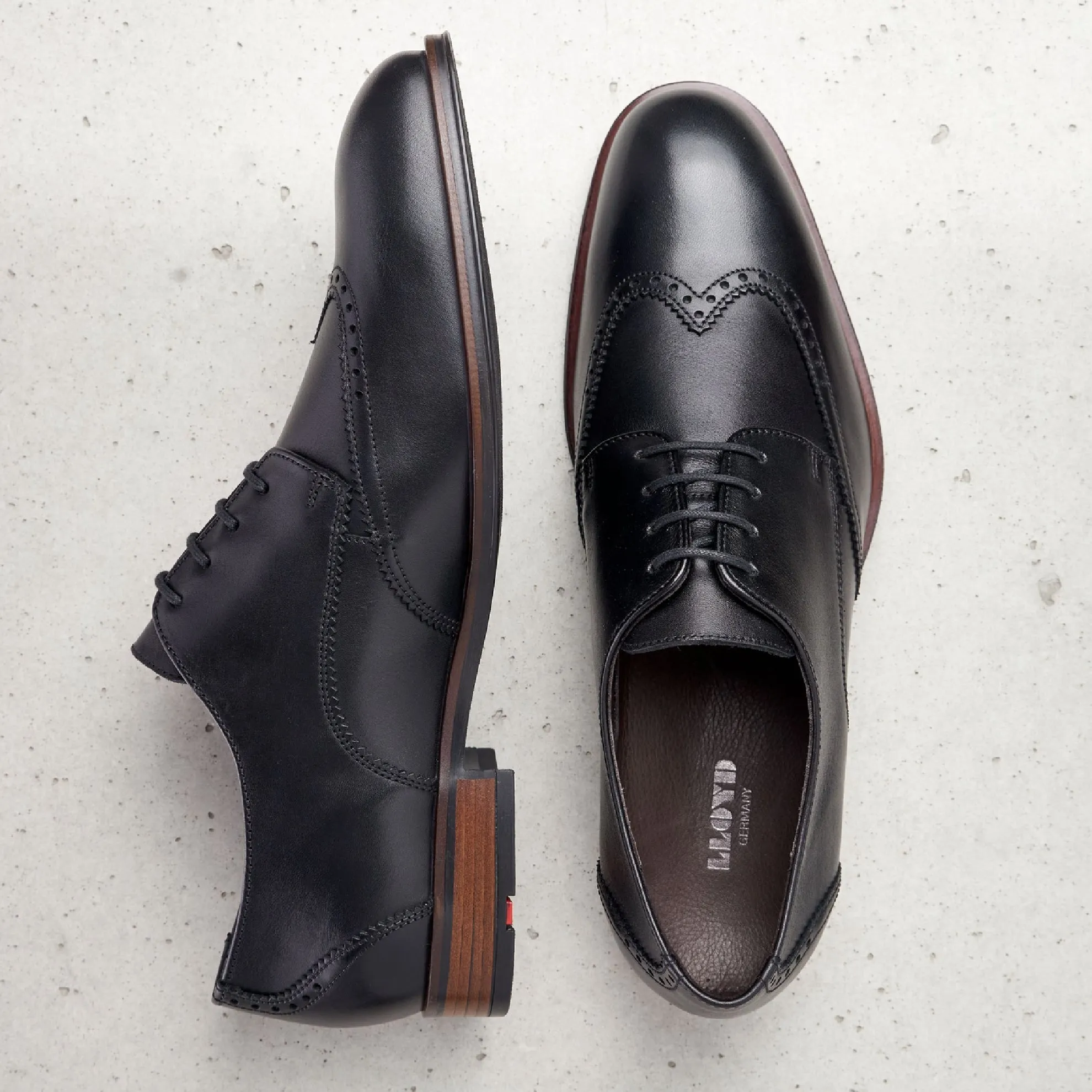 Samson Marocco Calf Lace-up Derby Wingtip / Black