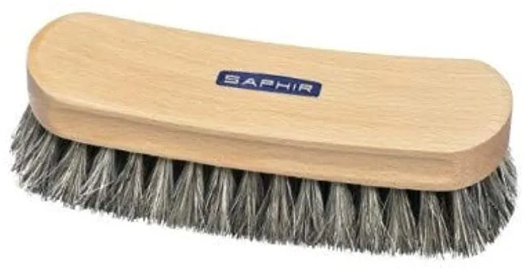 Saphir Natural Horsehair Shoe Brush for Leather Shining